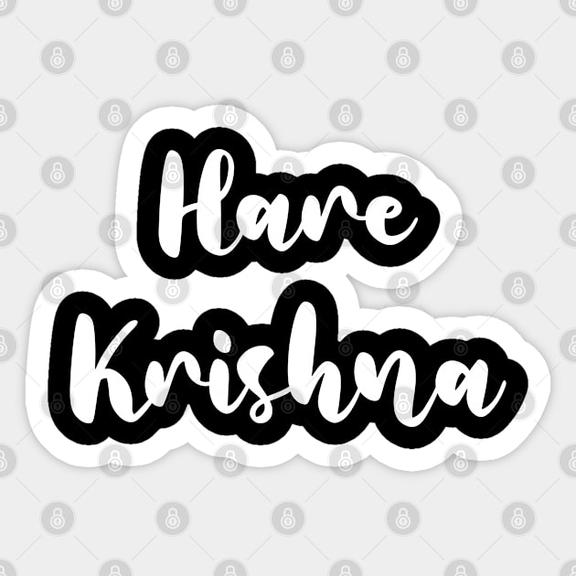 Hare Krishna for Krishna lovers Sticker by Spaceboyishere